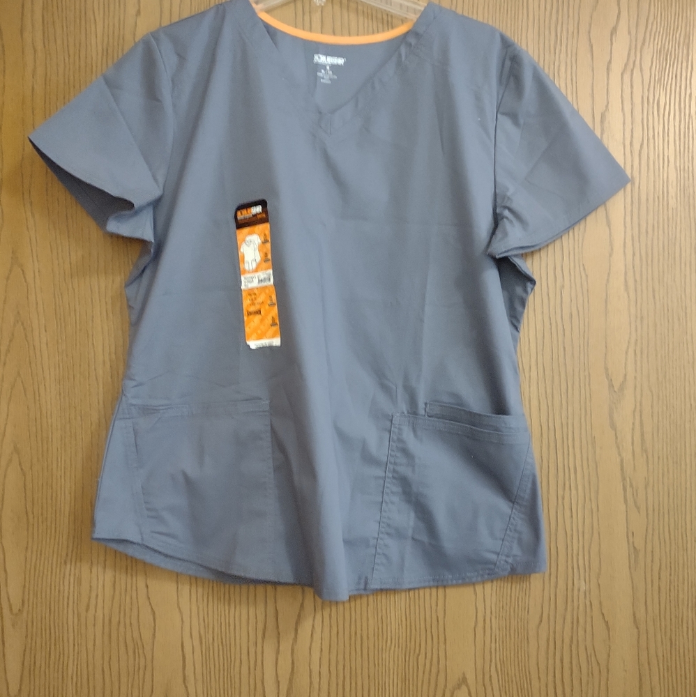 NWT ScrubStar Gray Top